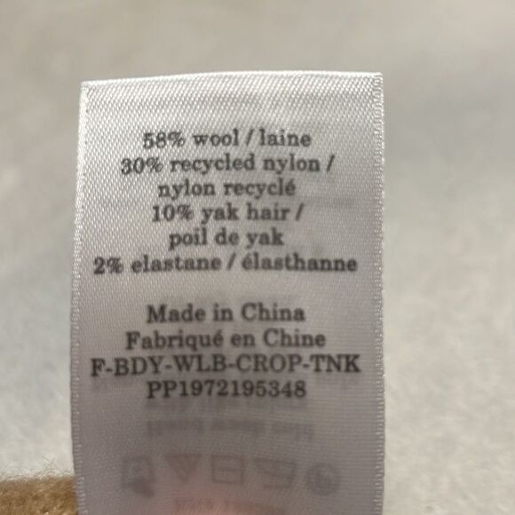 Everlane- NWT The Cozy Stretch Tank Crop Top in Camel Wool Blend- Size Medium - Picture 9 of 9